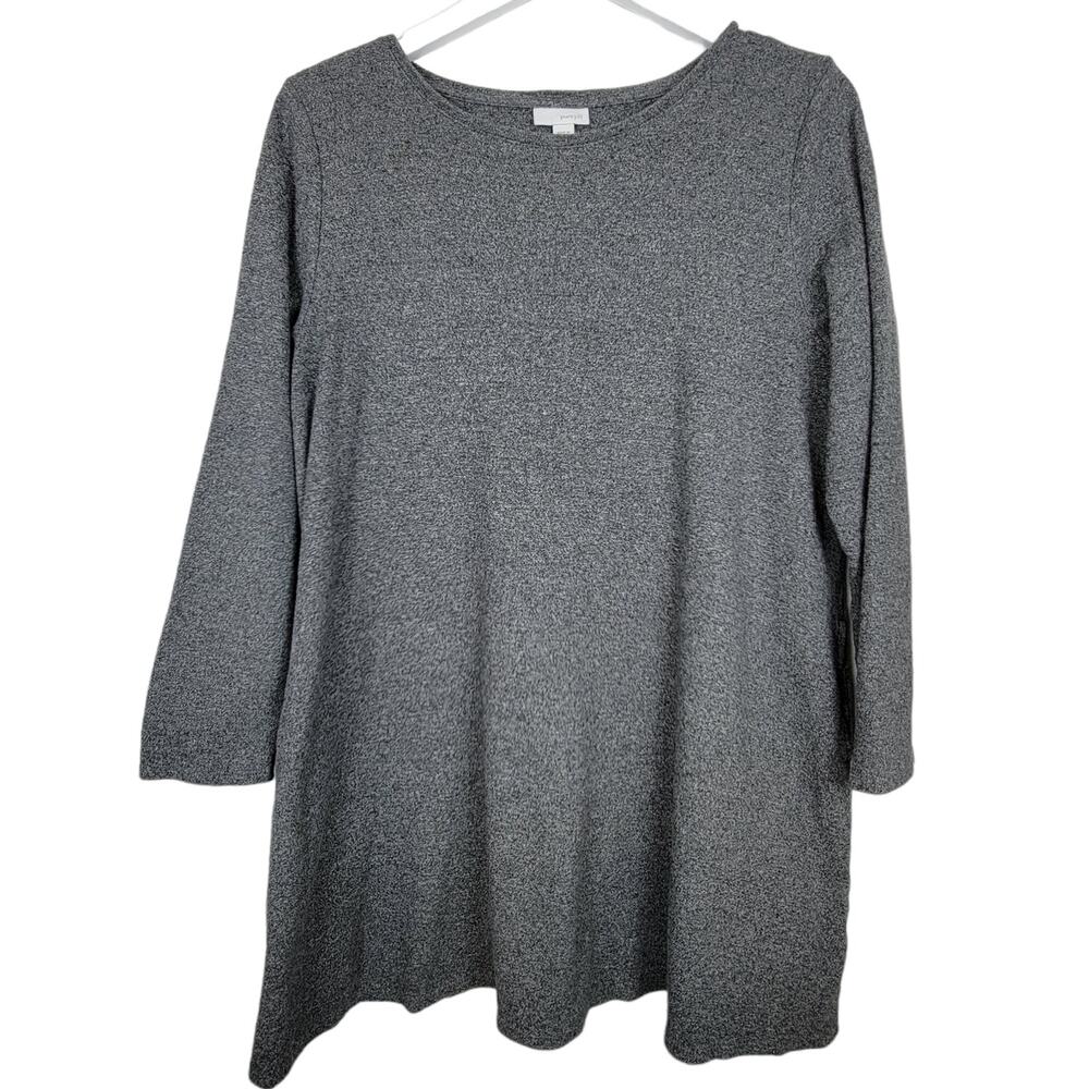 J. Jill Pure Jill 100% Cotton Gray Size Pockets A-line Tunic Dress - Size M